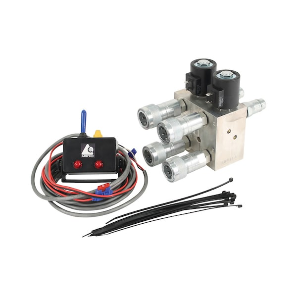 Hyd. Multiplier, 2 Circuit w/ Switchbox / Couplers, 12VDC 13" x13" x2"